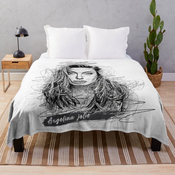 Item preview, Angelina Jolie Abstract Sketch Art, Angelina Jolie Sketch Design, Angelina Jolie designed and sold by graphic-genie.