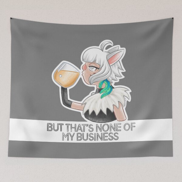 Item preview, Y'shtola Rhul from FF14 as Kermit the Frog Meme sipping tea - But that's none of my business designed and sold by SamInJapan.