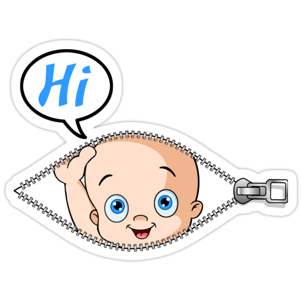 Download "Hi Peeking Baby Pregnant Funny Mother Tshirt" Stickers by ...