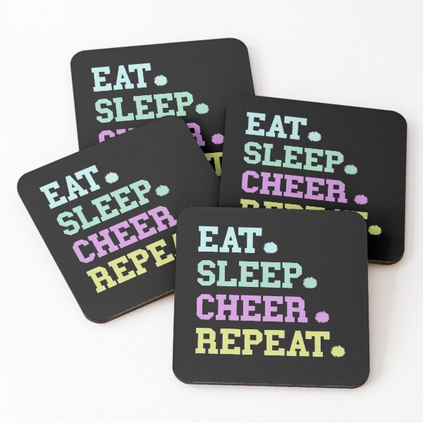 Item preview, Pastel Eat Sleep Cheer Repeat , Love Girls Gift, Cheerleader Squad  designed and sold by CoolCreative.