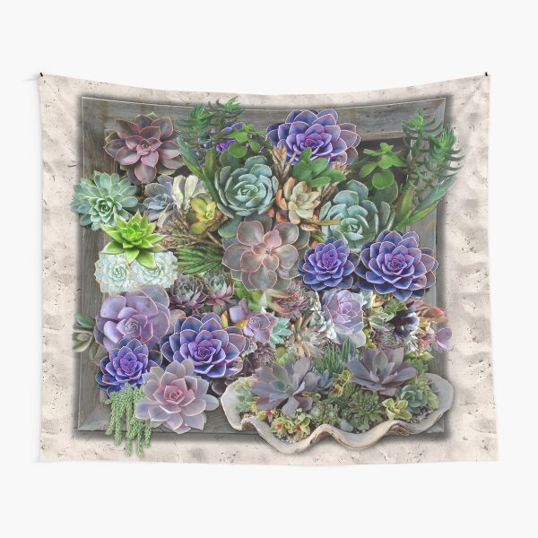 Succulent garden display Tapestry