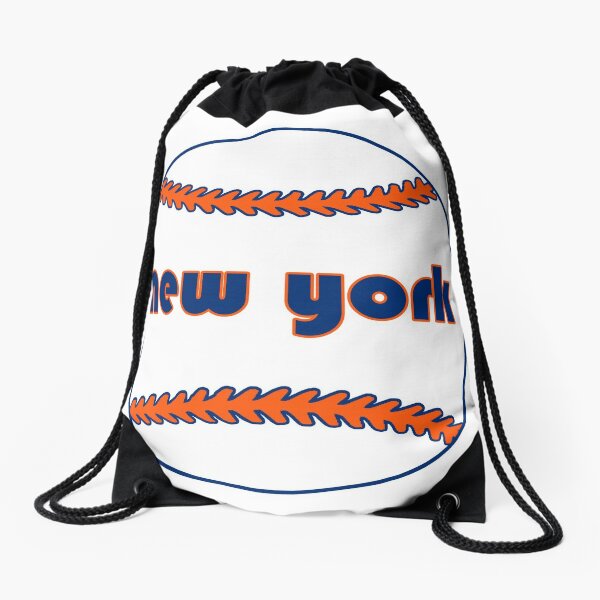New York Retro Throwback Baseball Drawstring Bag