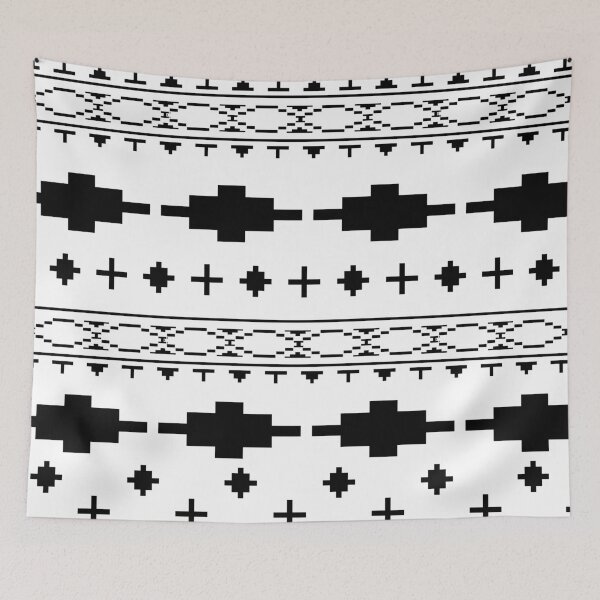 Artikelvorschau, Pixel Aztec Monochrom entworfen und verkauft von ArashiiGames.