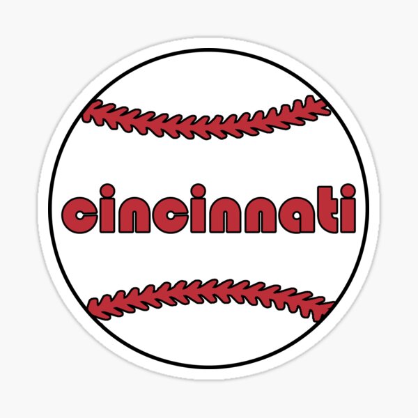 Vista previa del artículo con la obra «Béisbol retro retroceso de Cincinnati», diseñado y vendido por Bo-Bros-Tees.
