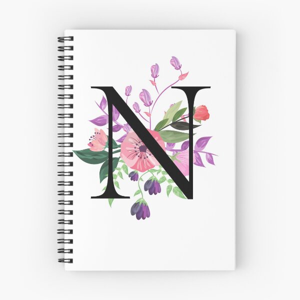Item preview, Single Initial note "N" Flower monogram Personal Expression designed and sold by Best-Of-Me.