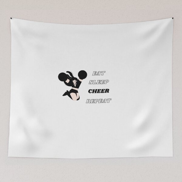 Item preview, Eat Sleep Cheer Repeat! (white) designed and sold by ARTSY-K.