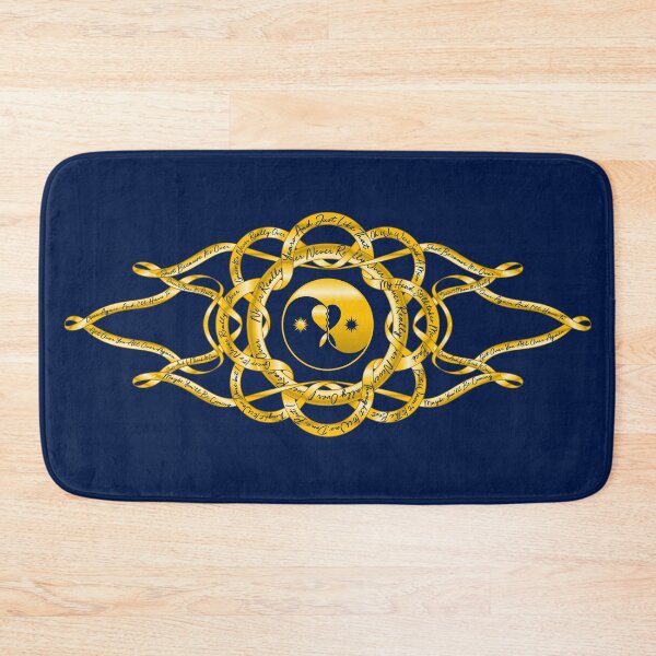Item preview, Katy Perry Never Really Over Metallic Gold Symbol With Lyrics Blue Background designed and sold by cryaboutitnow.