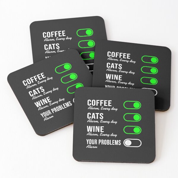 Item preview, Coffee Cats Wine Your Problems designed and sold by ambersomar.
