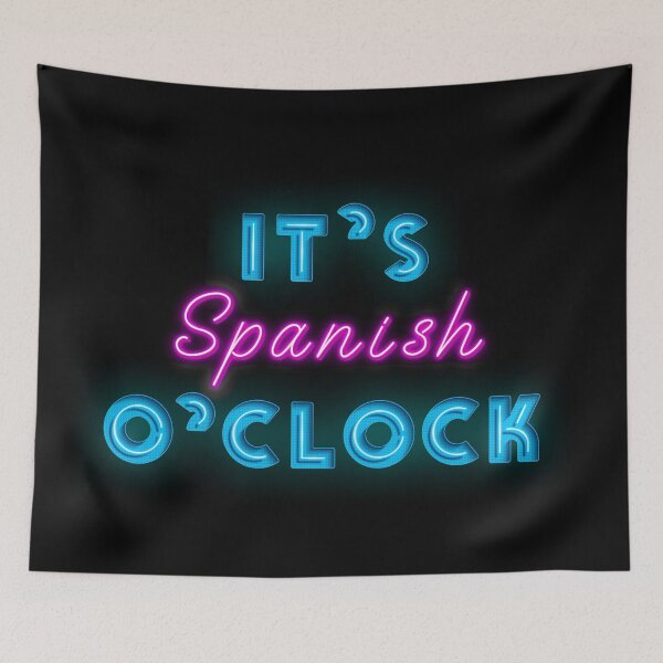 Item preview, It is Spanish O`clock Cool Neon Sign For Spanish Fan designed and sold by Urosek.