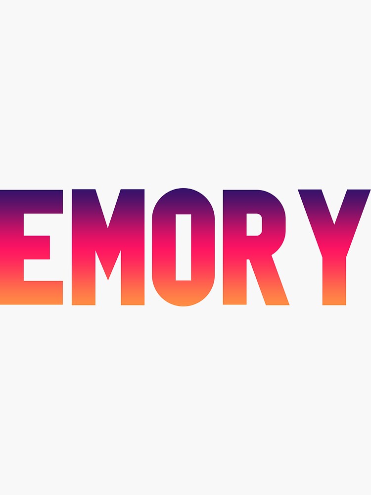 "EMORY" Sticker for Sale by odosolomopo Redbubble