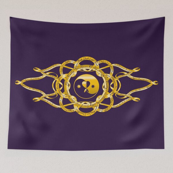 Item preview, Katy Perry Never Really Over Metallic Gold Symbol With Lyrics Purple Background designed and sold by cryaboutitnow.