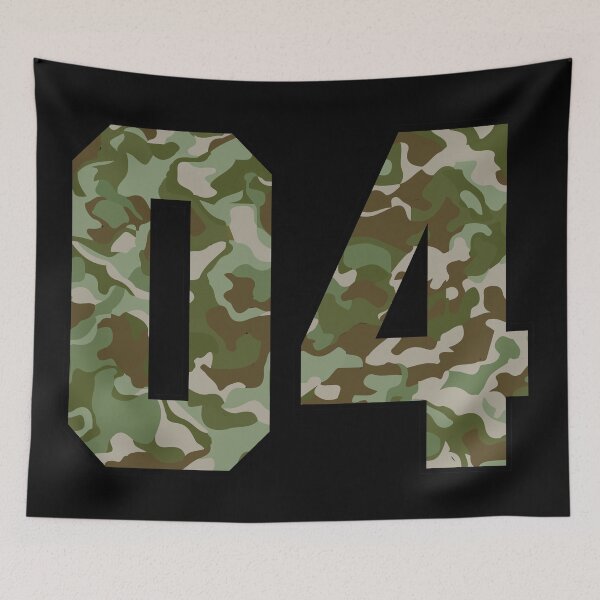 Item preview, Army Camouflage Number Four Soldiers Lucky Number 4 designed and sold by Urosek.