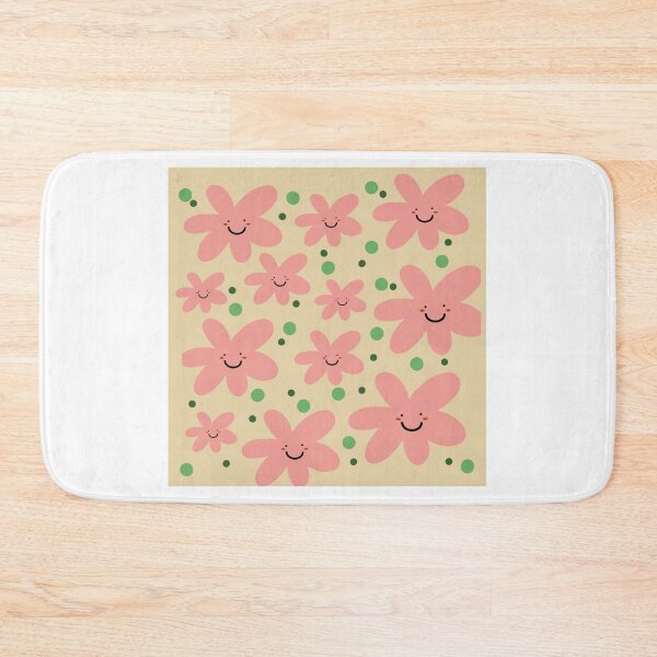 Item preview, Pink, smile, flower, wall art, pattern designed and sold by gloryplanet.