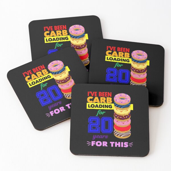 Item preview, I've Been Carb Loading for 20 Years Donuts Rainbow designed and sold by iheartsport.