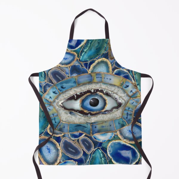 Item preview, Evil Eye Amulet Geodas y cristales azules designed and sold by k9printart.