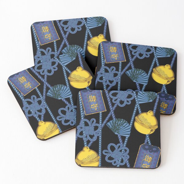 Item preview, Blue & Purple Japanese Theme Charm Pattern designed and sold by MissRebelArt.