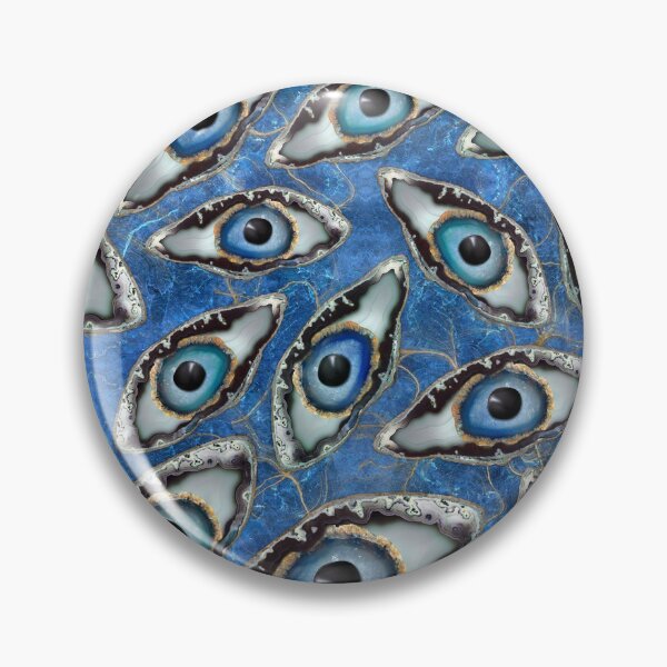 Item preview, Evil Eye Pattern Geodes and Crystals designed and sold by k9printart.