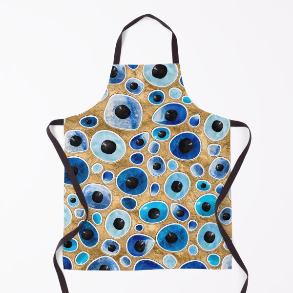 Item preview, Evil Eye Pattern Tumbled Stones on gold designed and sold by k9printart.