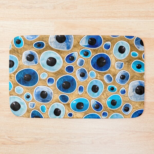 Item preview, Evil Eye Pattern Tumbled Stones on gold designed and sold by k9printart.