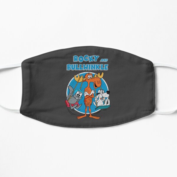 Vintage Rocky and bullwinkle T-Shirt Flat Mask