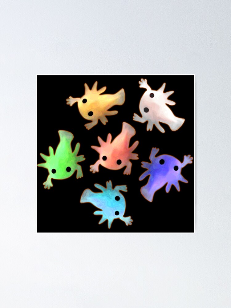 Baby Axolotl Party Poster For Sale By Coddiwomple3 Redbubble