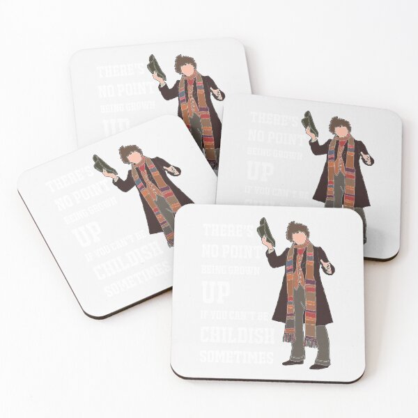 Item preview, The 4th Doctor: "There’s no point being grown-up if you can’t be childish sometimes." (White| Perfect Gift designed and sold by kekelala.