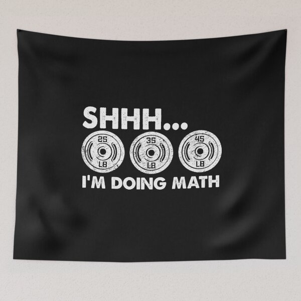 Item preview, Shhh I'm Doing Math Gym Funny Bodybuilding Weightlifting Humor Quote  designed and sold by alenaz.