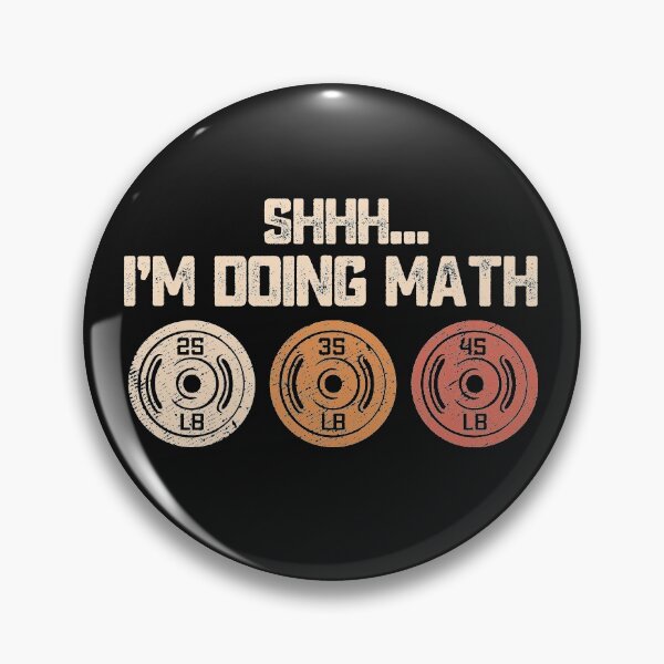 Item preview, Funny Math Gym Lover Shhh I'm Doing Math Weightlifting Humor Quote Weigth Disk Vintage  designed and sold by alenaz.