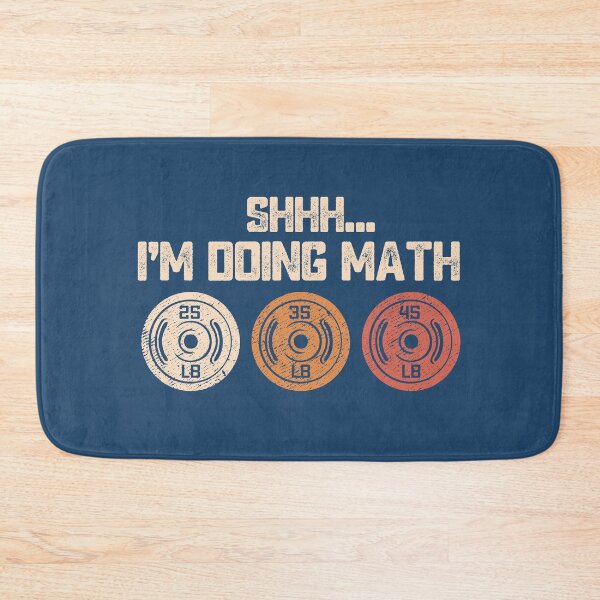 Item preview, Funny Math Gym Lover Shhh I'm Doing Math Weightlifting Humor Quote Weigth Disk Vintage  designed and sold by alenaz.