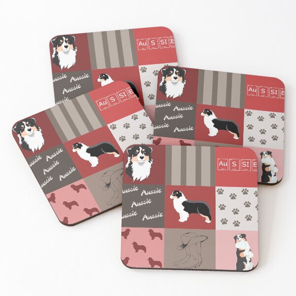 Item preview, Black tricolor australian shepherd  designed and sold by PawsoMania.