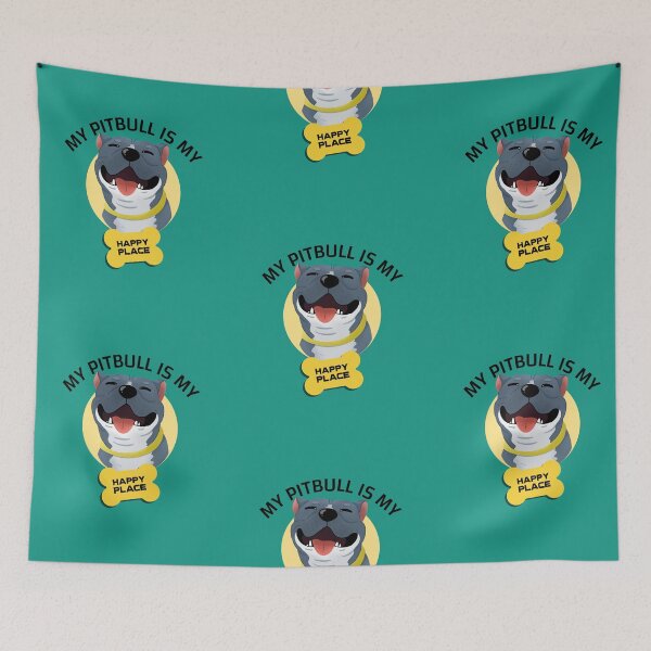 Item preview, my pitbull is my happy place for pibull lovers  designed and sold by helkav.
