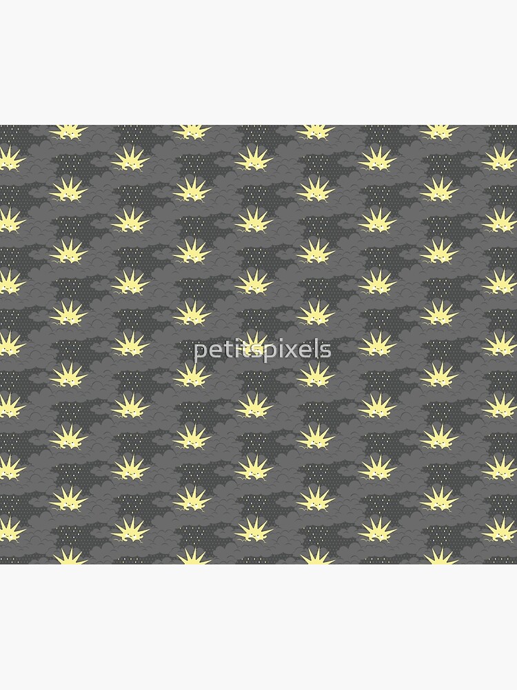 Thumbnail 5 of 5, Comforter, Happy sun in a sea of gray clouds designed and sold by petitspixels.