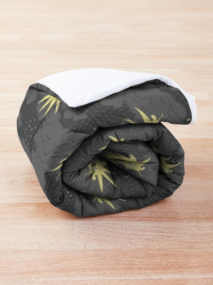 Alternate view of Happy sun in a sea of gray clouds Comforter