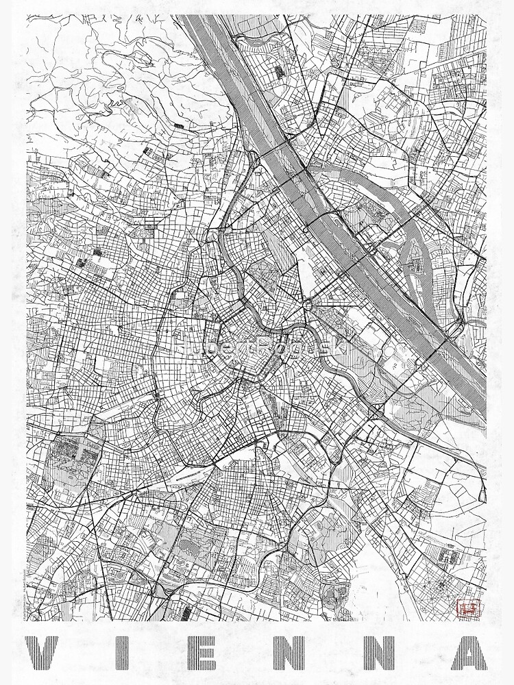 Vienna Map Line by HubertRoguski