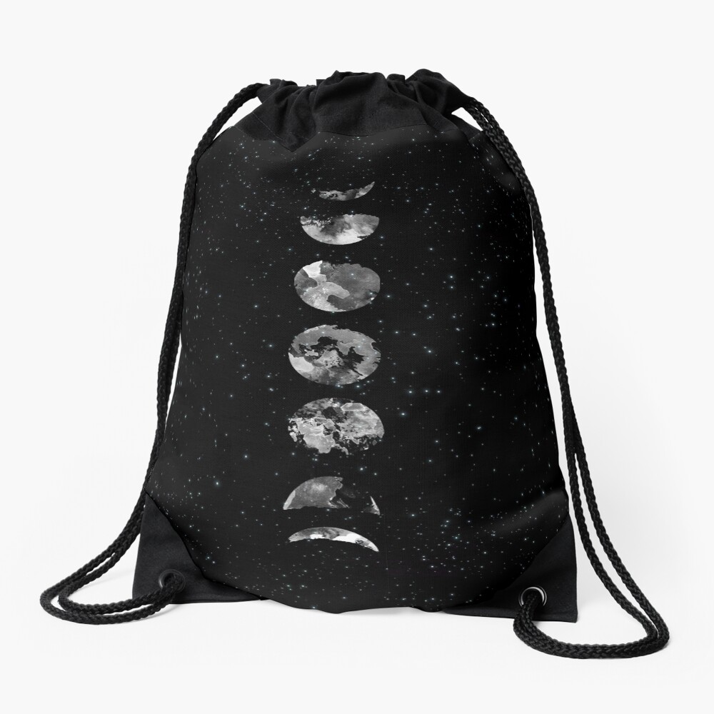 Moon Phases Drawstring Bag