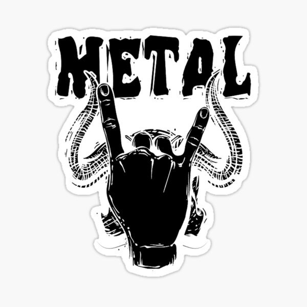 Metal Hand Sign Metalcore Heavy Metal Hard Rock Music Lovers Blues Funk  Band Gift Poster