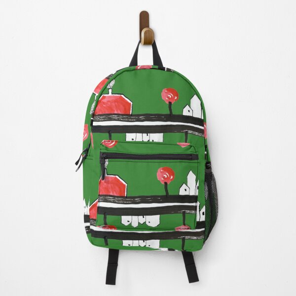 Item preview, Little Village by the Road on Warm Green Board "Paper Drawings/Paintings" designed and sold by Istvan Ocztos.