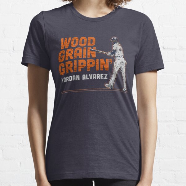 Houston Baseball Yordan Alvarez Wood Grain Grippin T-Shirt For Men Women  Size S