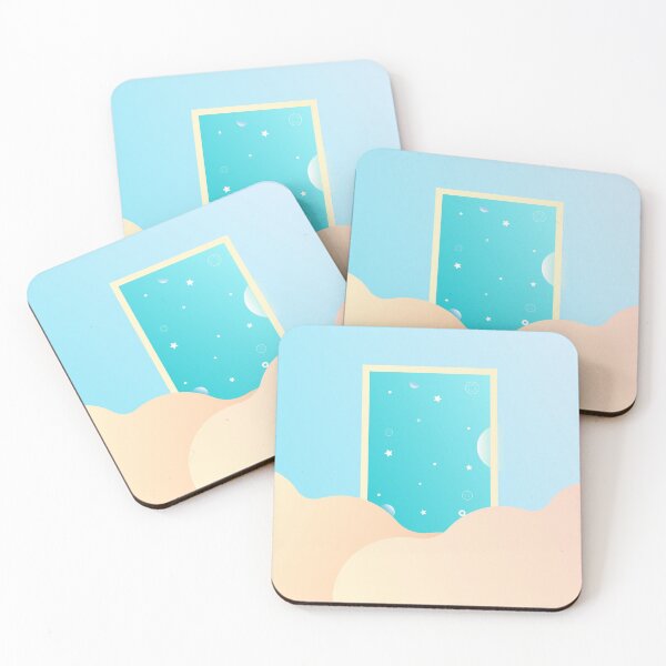 Item preview, Door to Sky Back at Beach Minimalist Illustration by Miraidesigns designed and sold by miraidesigns.