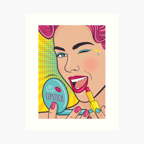 But first lipstick Art Print