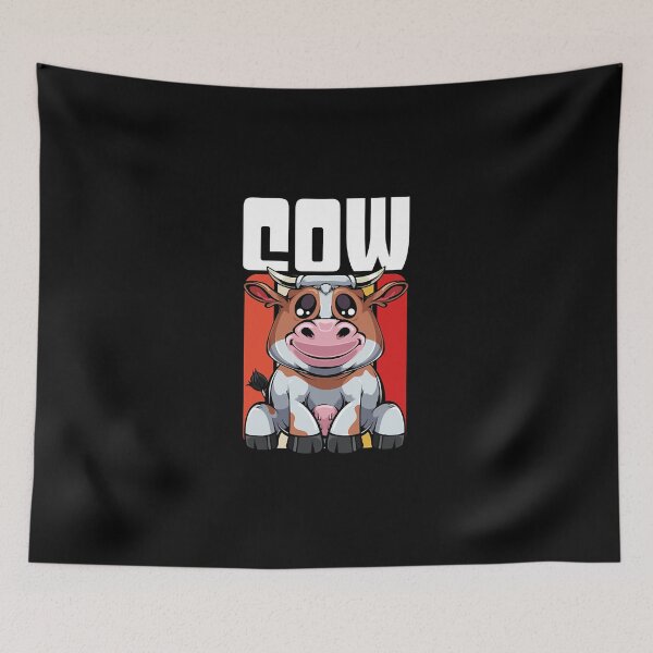 Item preview, Cow - Cute Retro Style Kawaii Cattle  designed and sold by eManiar94.