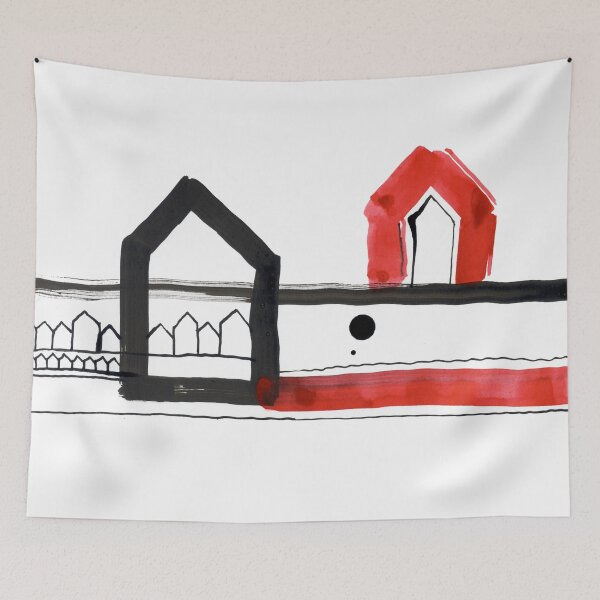 Item preview, Red, Black Houses No.: 03 "Paper Drawings/Paintings"  designed and sold by Istvan Ocztos.