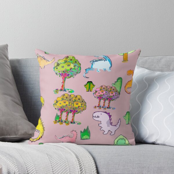 Item preview, Dinosaurs parade on pink designed and sold by LATIGO BAYNE.