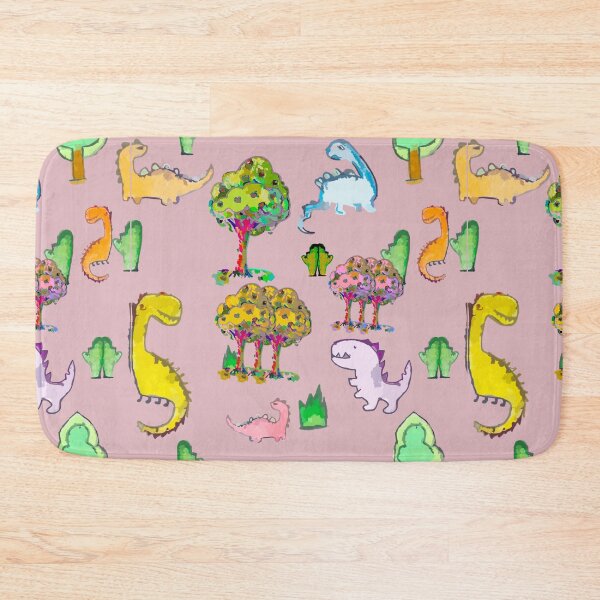 Item preview, Dinosaurs parade on pink designed and sold by LATIGO BAYNE.