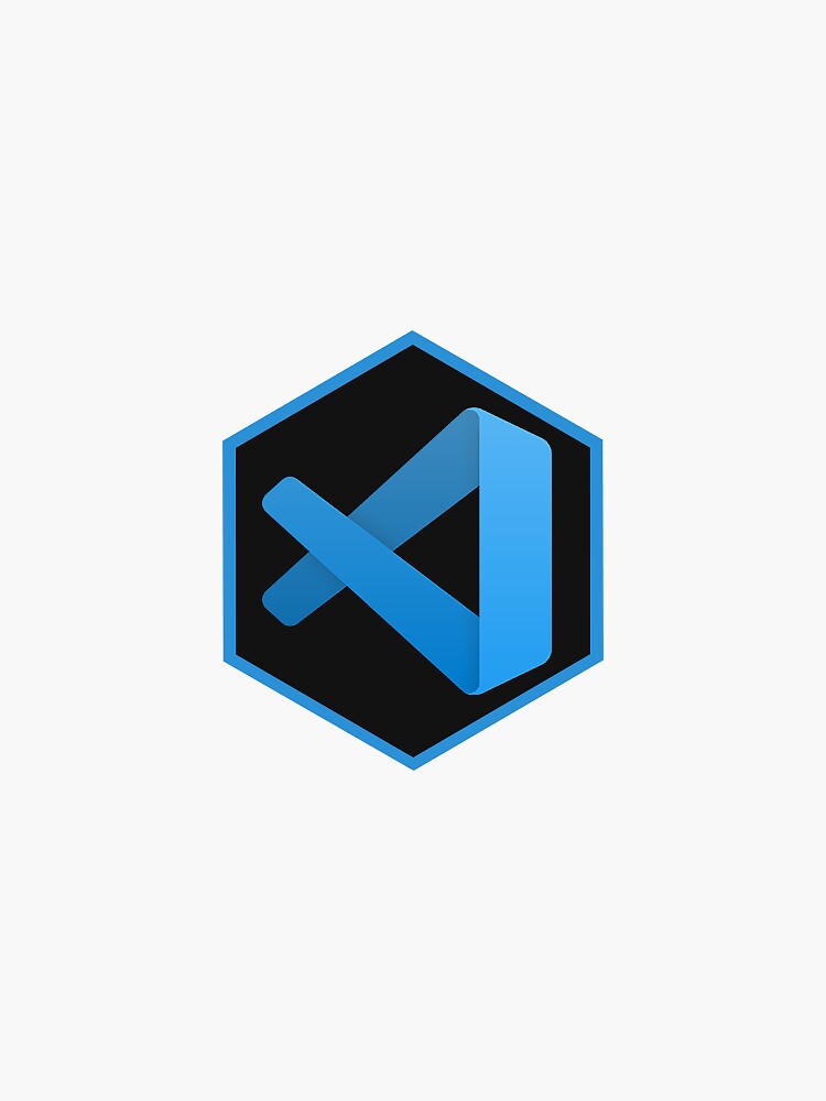 Thumbnail 3 of 3, Sticker, VS Code Hexagon designed and sold by JFKsStickers.