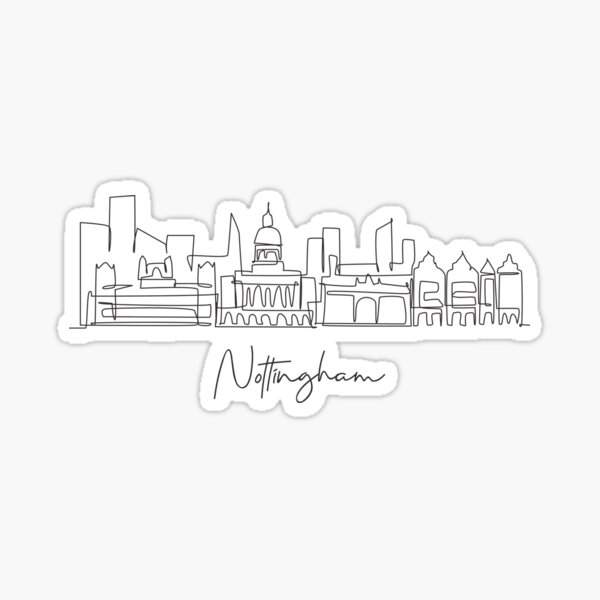 Item preview, Hito del horizonte de Nottingham designed and sold by SimpleLineDraw.