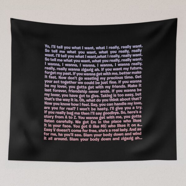 Item preview, Wannabe - Spice Girls (lyrics) v.1 designed and sold by x1brett.
