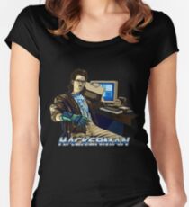 HACKERMAN Women's Fitted Scoop T-Shirt