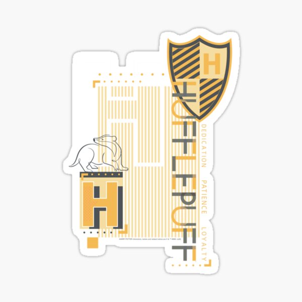 Hufflepuffzz Pattern Crest Sticker