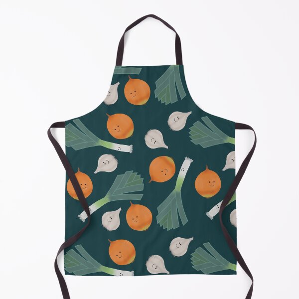 Item preview, Allium Family - Leek, Onion and Garlic, Pattern Art (blue) designed and sold by jvcoart.